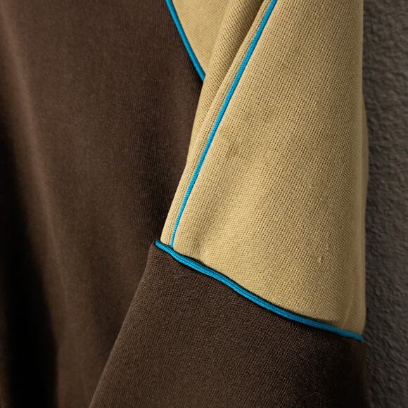 Mervyn’s Jacket Men’s Small Retro Vintage 90s Trackwear Brown Colorblock Zip Up - Picture 10 of 12